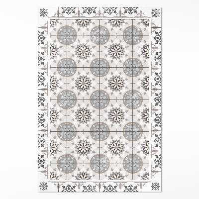 Vinylový koberec Kvetinové kruhy ornamentálna mozaika