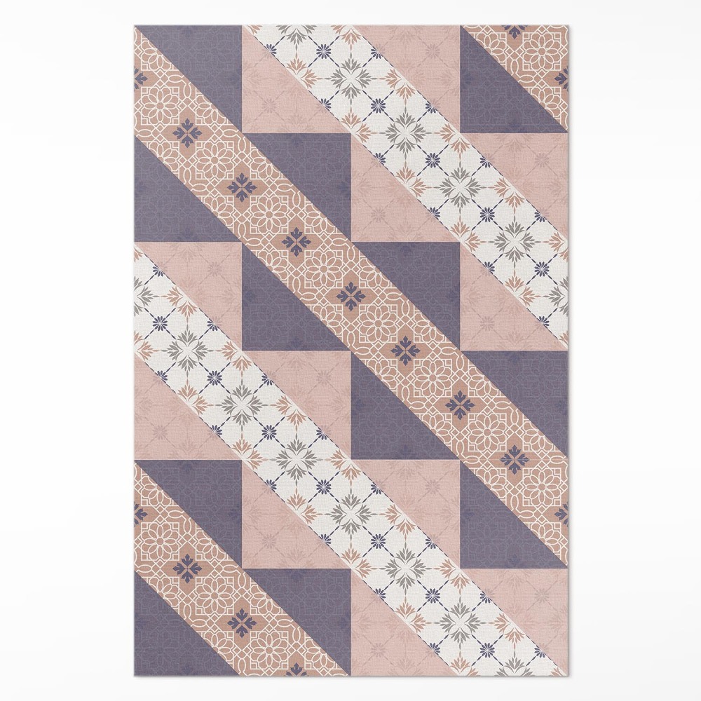 Vinylový koberec Modernistické pruhy pastelové ozdobné