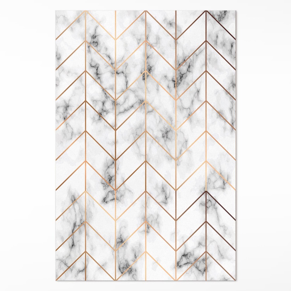 Vinylový koberec Rybia kosť mramor moderné línie