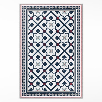 Vinylový koberec Kvetinové kosoštvorce ozdobné dlaždice