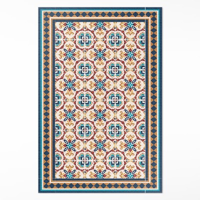 Vinylový koberec Kvetinová geometria ozdobné dlaždice