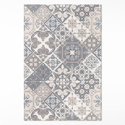 Vinylový koberec Katalánske kvety vzorovaná mozaika