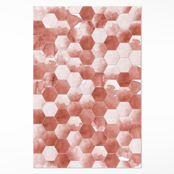 Vinylový koberec Akvarelové hexagóny elegantná mozaika