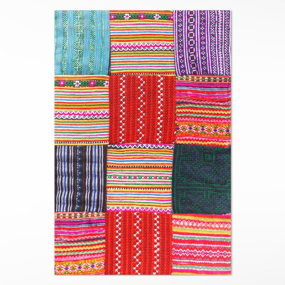 Vinylový koberec Turecký patchwork vzorované štruktúry