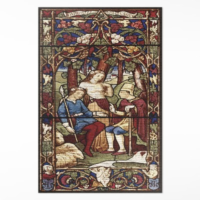 Vinylový koberec Sir Digby Wyatt imitácia vitráže gotika