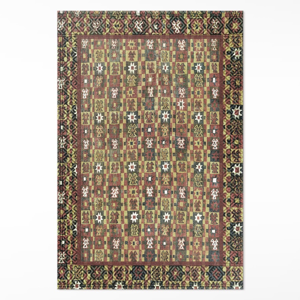 Vinylový koberec Vintage etno farebná mozaika vintage