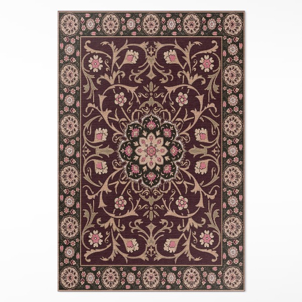 Vinylový koberec Bledý antický kvet dekoratívny floral