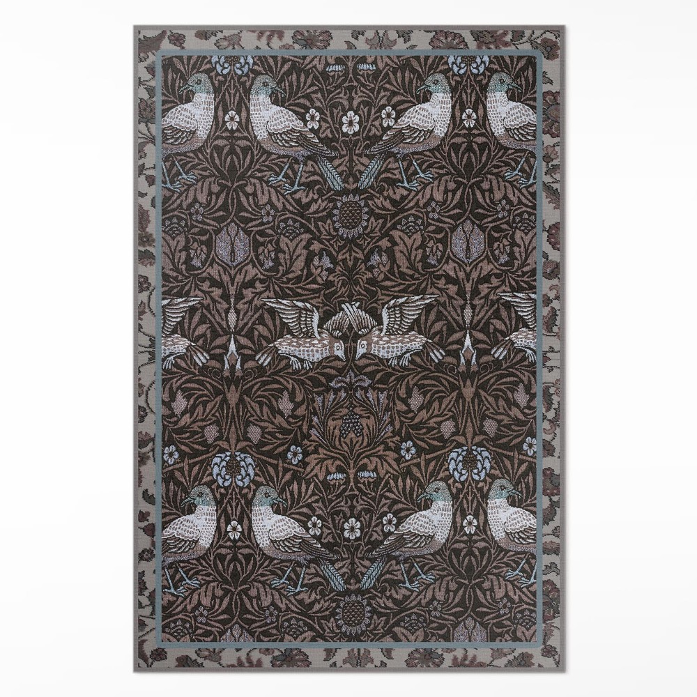 Vinylový koberec Motívy vtákov a rastlín ornament gotický