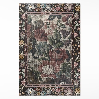 Vinylový koberec Bledé farby divé kvety vintage