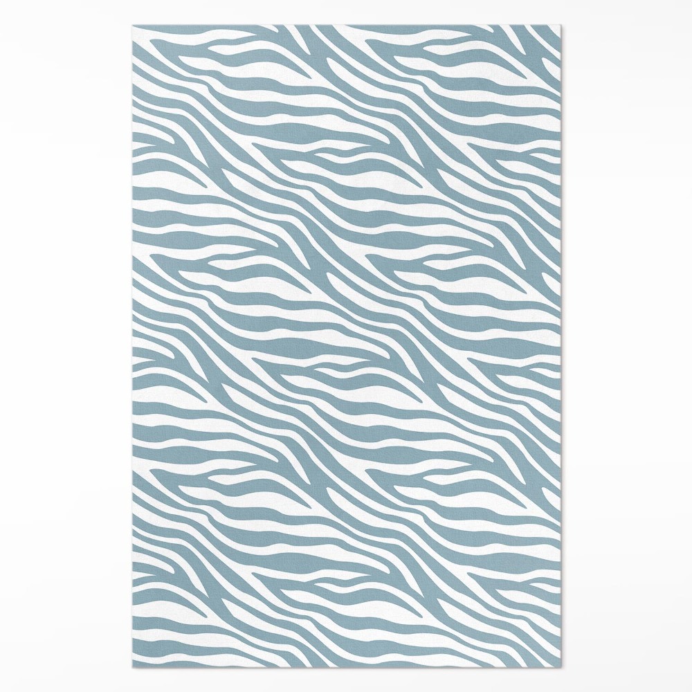 Vinylový koberec Vlny v pastelovej modrej