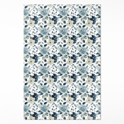 Vinylový koberec Maľované kvety pravidelný vzor floral