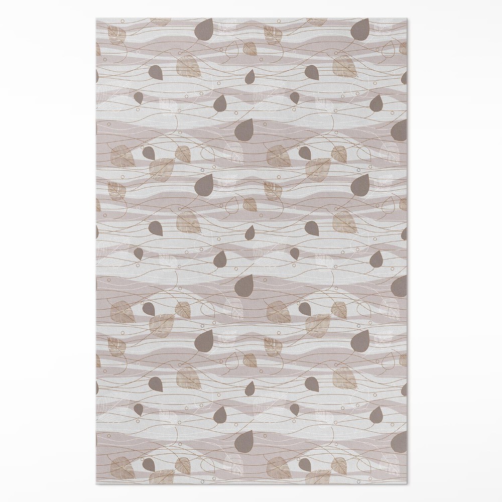 Vinylový koberec Boho lístky na vlnitom pozadí ilustrácia