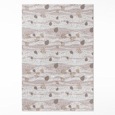 Vinylový koberec Boho lístky na vlnitom pozadí ilustrácia