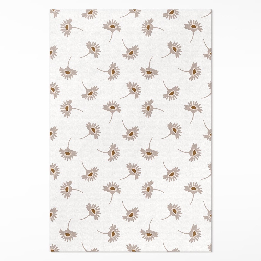 Vinylový koberec Jemné kvietky boho sedmokrásky