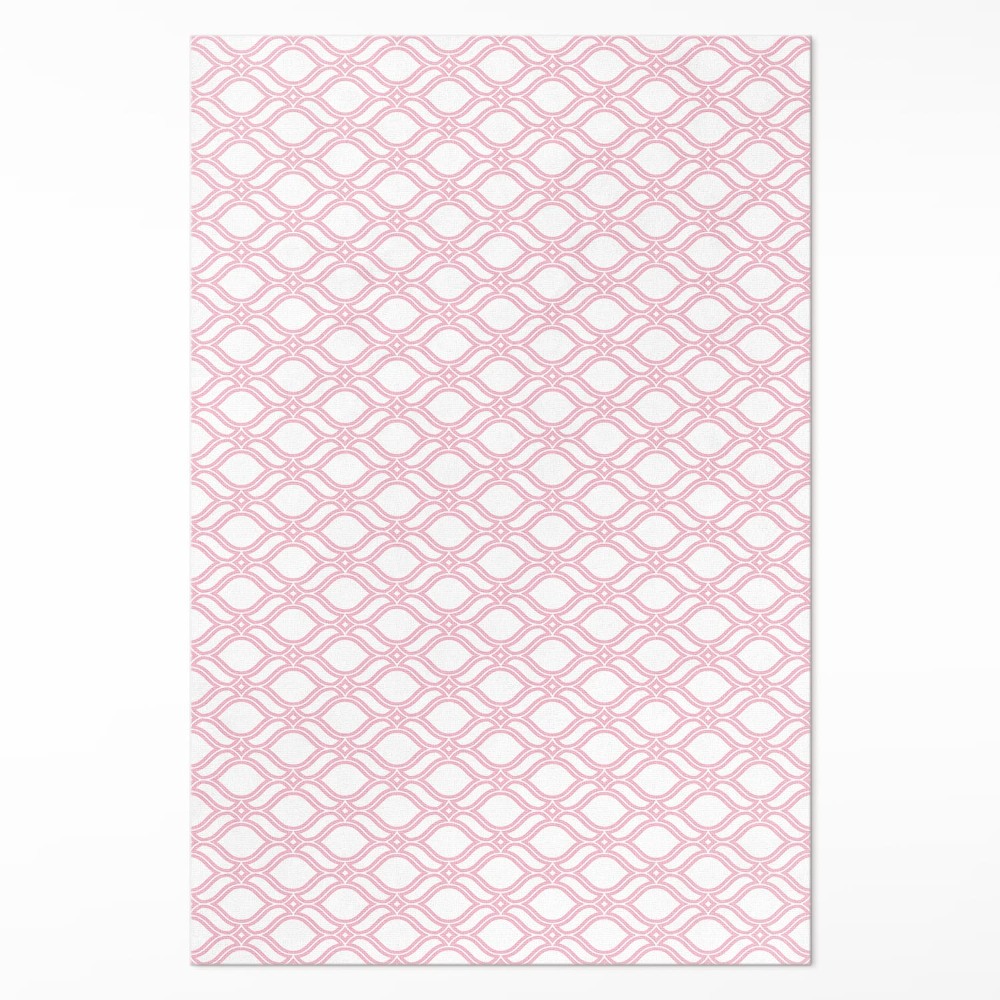 Vinylový koberec Púdrovoružová pletenka jemná mozaika