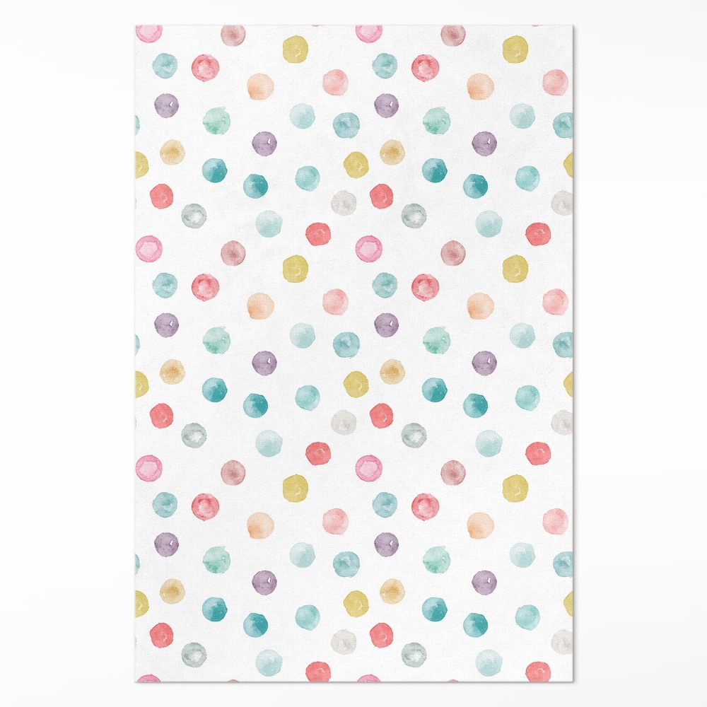 Vinylový koberec Maľované bodky akvarel boho