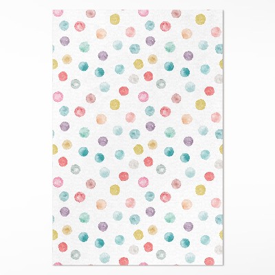 Vinylový koberec Maľované bodky akvarel boho