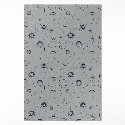 Vinylový koberec Vesmír mesiace slnko hviezdy vintage