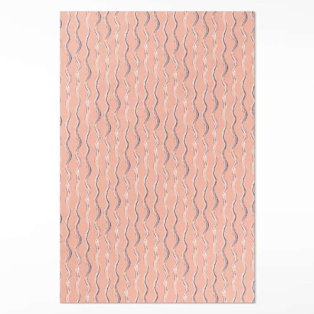 Vinylový koberec Boho vlny v pastelových farbách