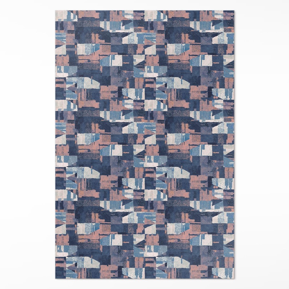 Vinylový koberec Abstraktná mozaika v štýle vintage retro