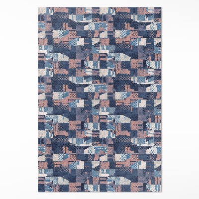 Vinylový koberec Abstraktná mozaika v štýle vintage retro