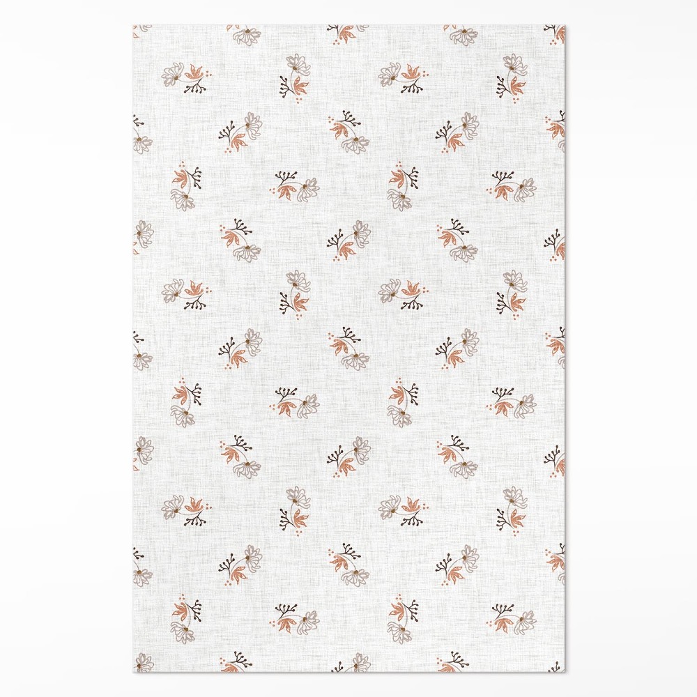 Vinylový koberec Drobné kvietky na látke boho