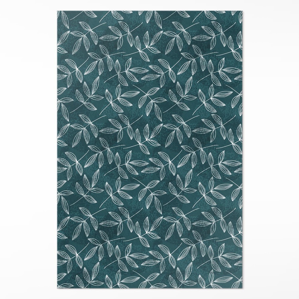 Vinylový koberec Minimalistické vetvičky s listami boho