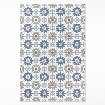 Vinylový koberec Pastelové kvety jemný pravidelný vzor