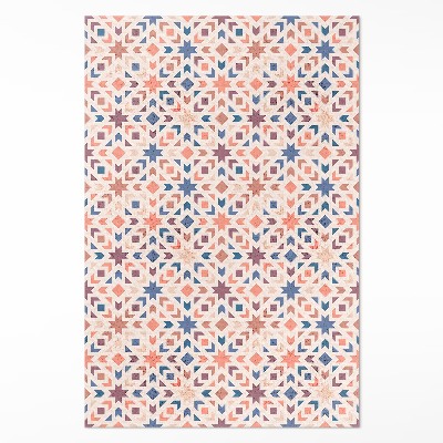 Vinylový koberec Pastelové hviezdy a šípky vintage vzor