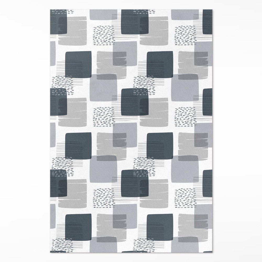 Vinylový koberec Maľované štvorce retro