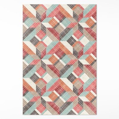 Vinylový koberec Ošúchaný geometrický vzor