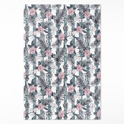 Vinylový koberec Havajské listy a kvety vzor tropický