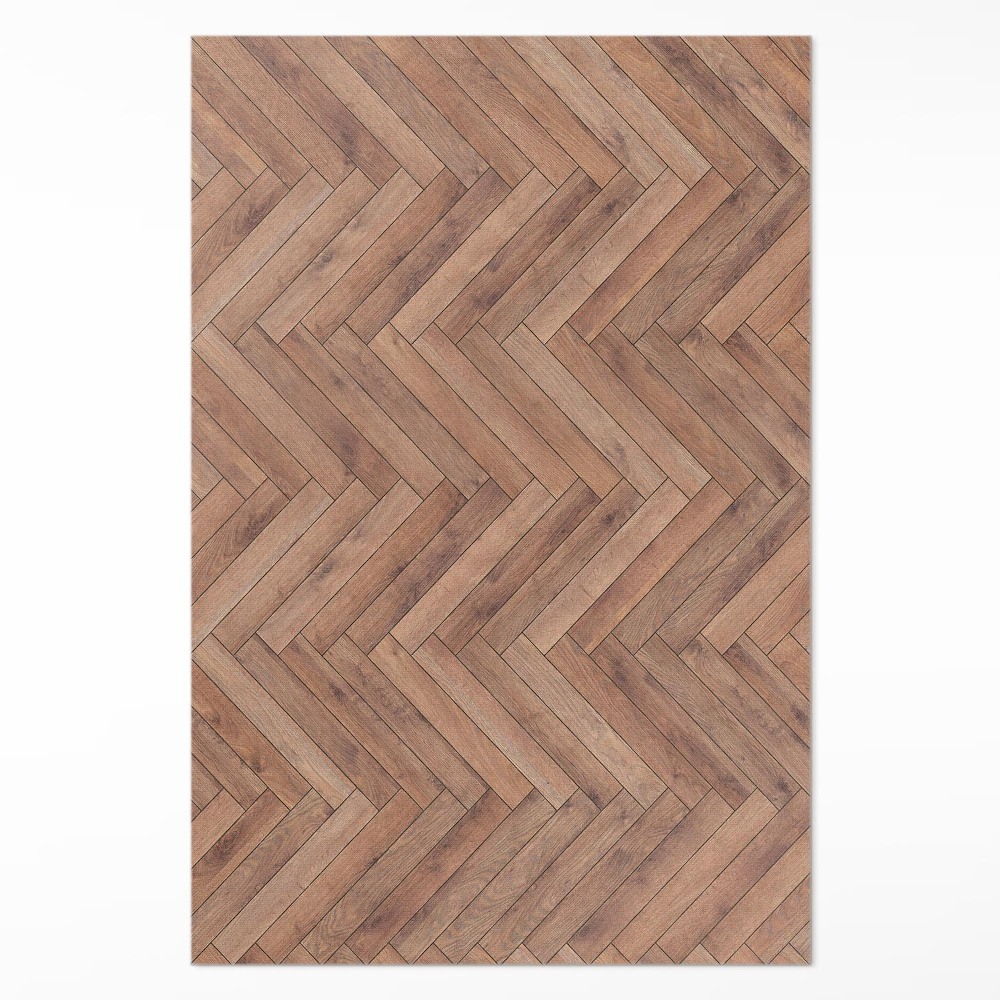 Vinylový koberec Štýlová rybia kosť drevený parket