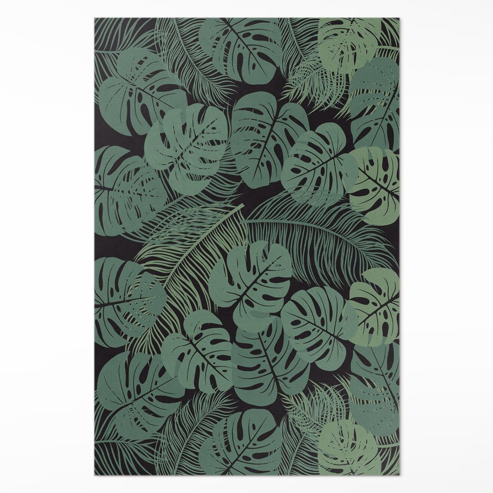 Vinylový koberec Ilustrácia tropických rastlín monstera