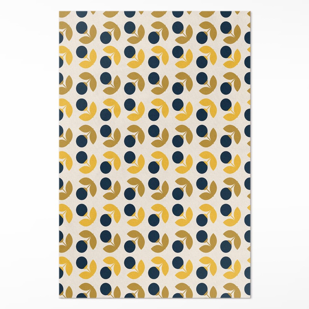 Vinylový koberec Drobná kvietky a listy pravidelný vzor