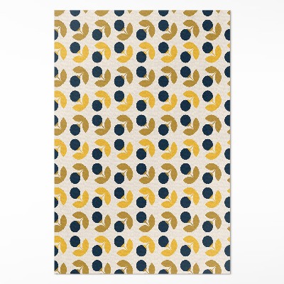 Vinylový koberec Drobná kvietky a listy pravidelný vzor