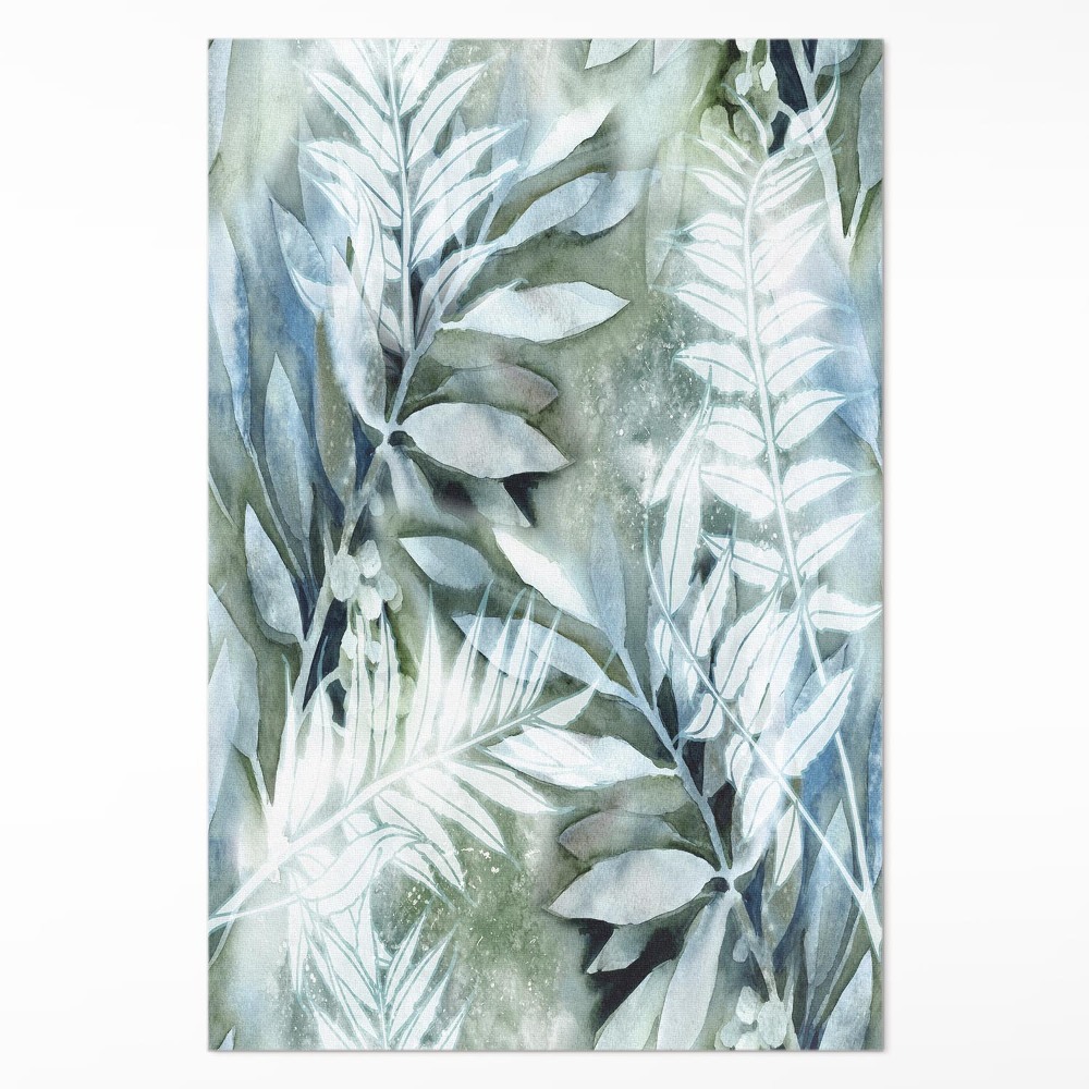 Vinylový koberec Akvarelové listy jemné vetvičky