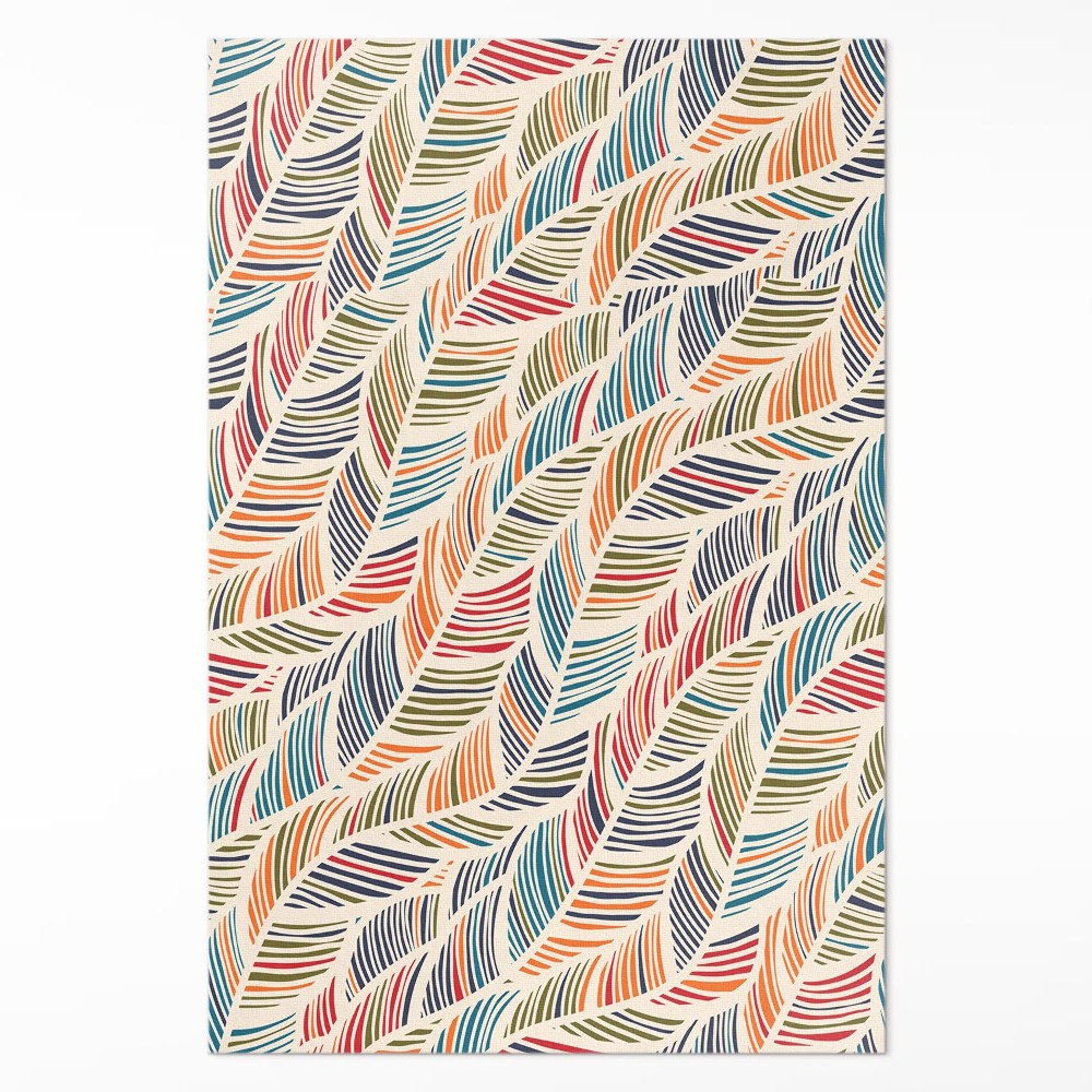 Vinylový koberec Farebné abstraktné listy boho