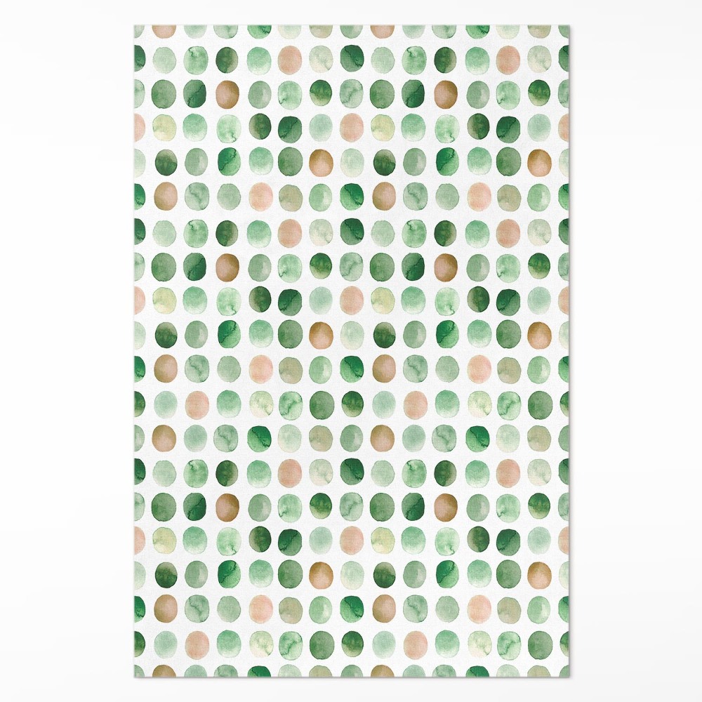 Vinylový koberec Akvarelové bodky maľované kruhy boho