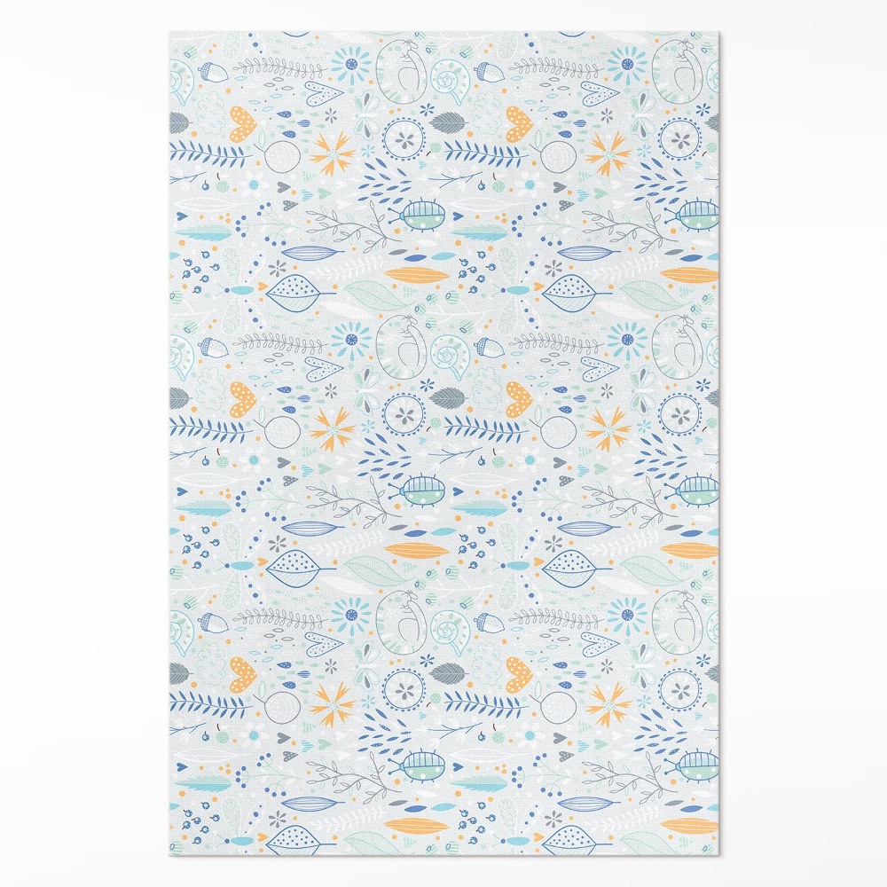 Vinylový koberec Divoké kvety v pastelových farbách