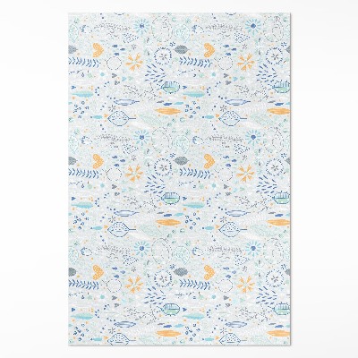 Vinylový koberec Divoké kvety v pastelových farbách