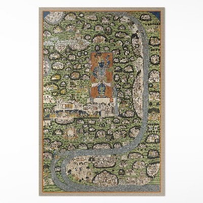 Vinylový koberec India z vtáčej perspektívy