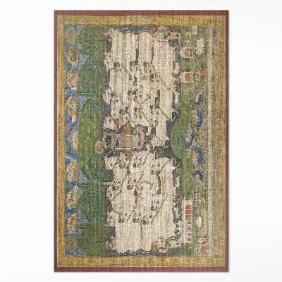 Vinylový koberec Krišna s kravami gobelín