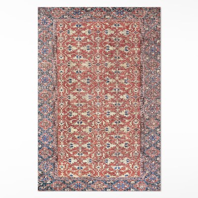 Vinylový koberec Veľmi starý červený modrý vzor