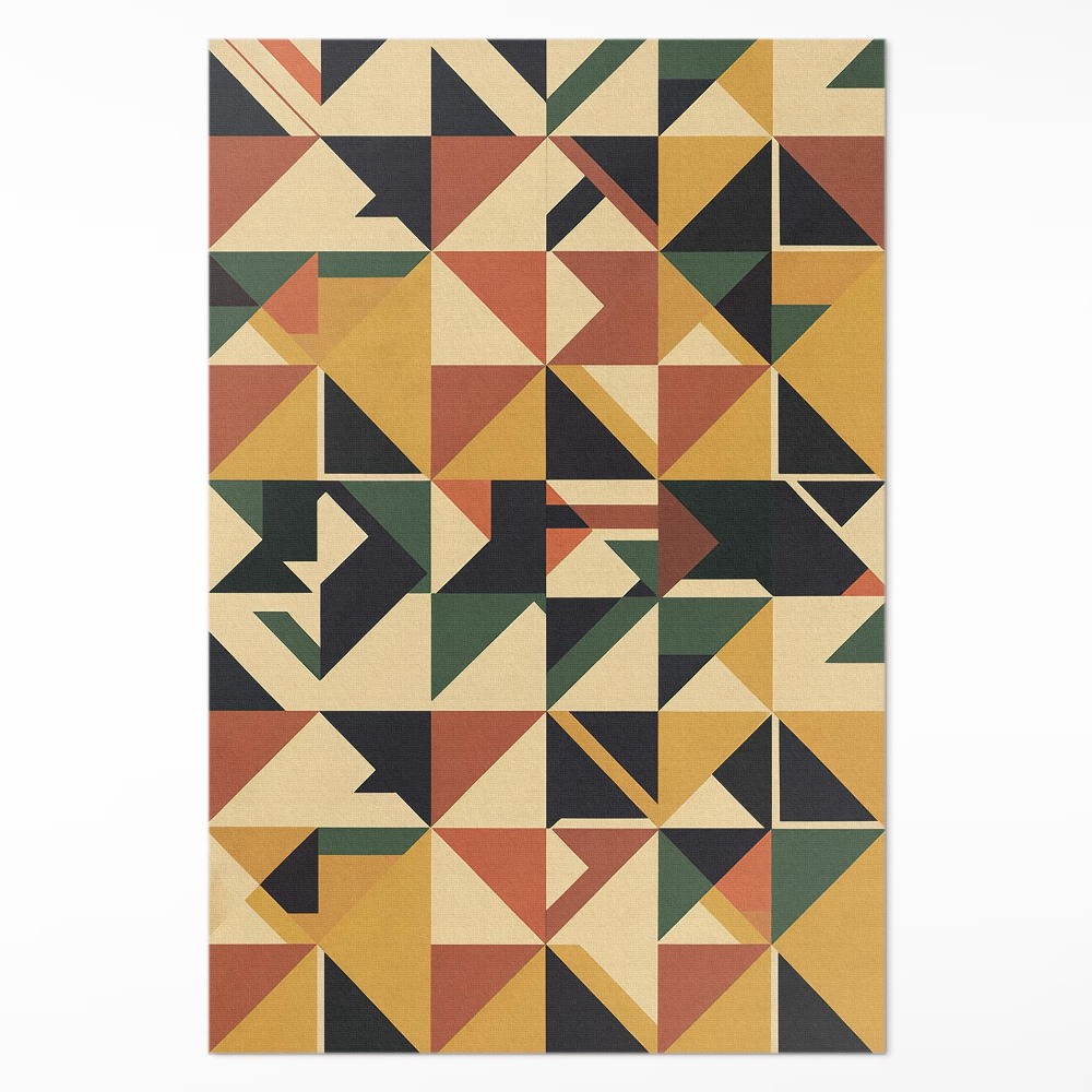 Vinylový koberec Geometrická farebná abstrakcia retro