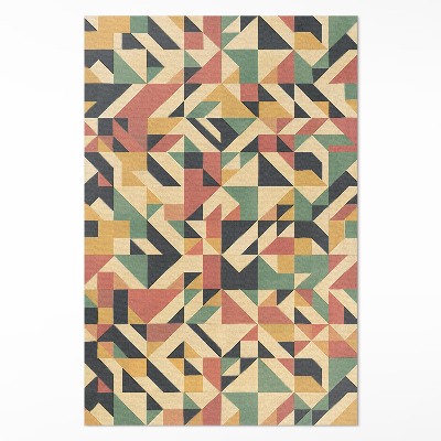 Vinylový koberec Farebná abstrakcia z trojuholníkov a štvorcov
