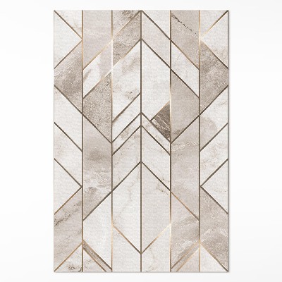 Vinylový koberec Pravidelné línie na mramore glamour kameň