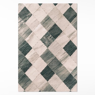 Vinylový koberec Kamenná mozaika štvorcové dlaždice mramor