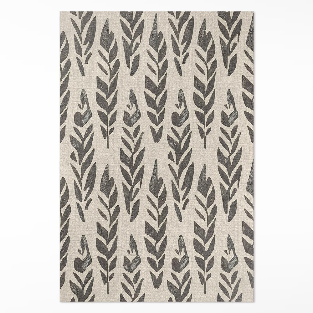 Vinylový koberec Boho maľované listy v štýle vintage