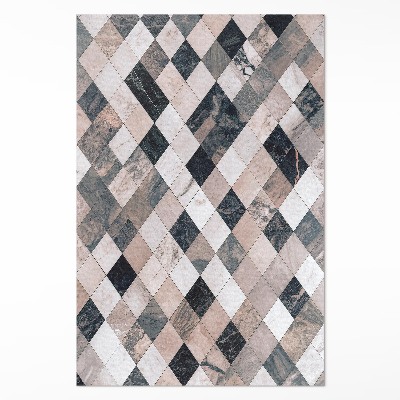 Vinylový koberec Kamenná mozaika romby dekoratívne dlaždice